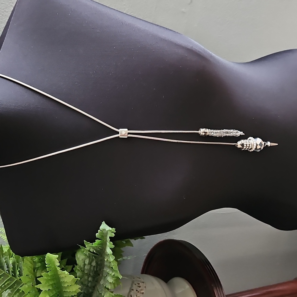 Cookie Lee silver necklace featuring crystals